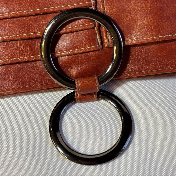 2/$30 Pouchee Brown Faux Leather Wallet Mini Organizer Bag with Key Ring - Picture 9 of 10